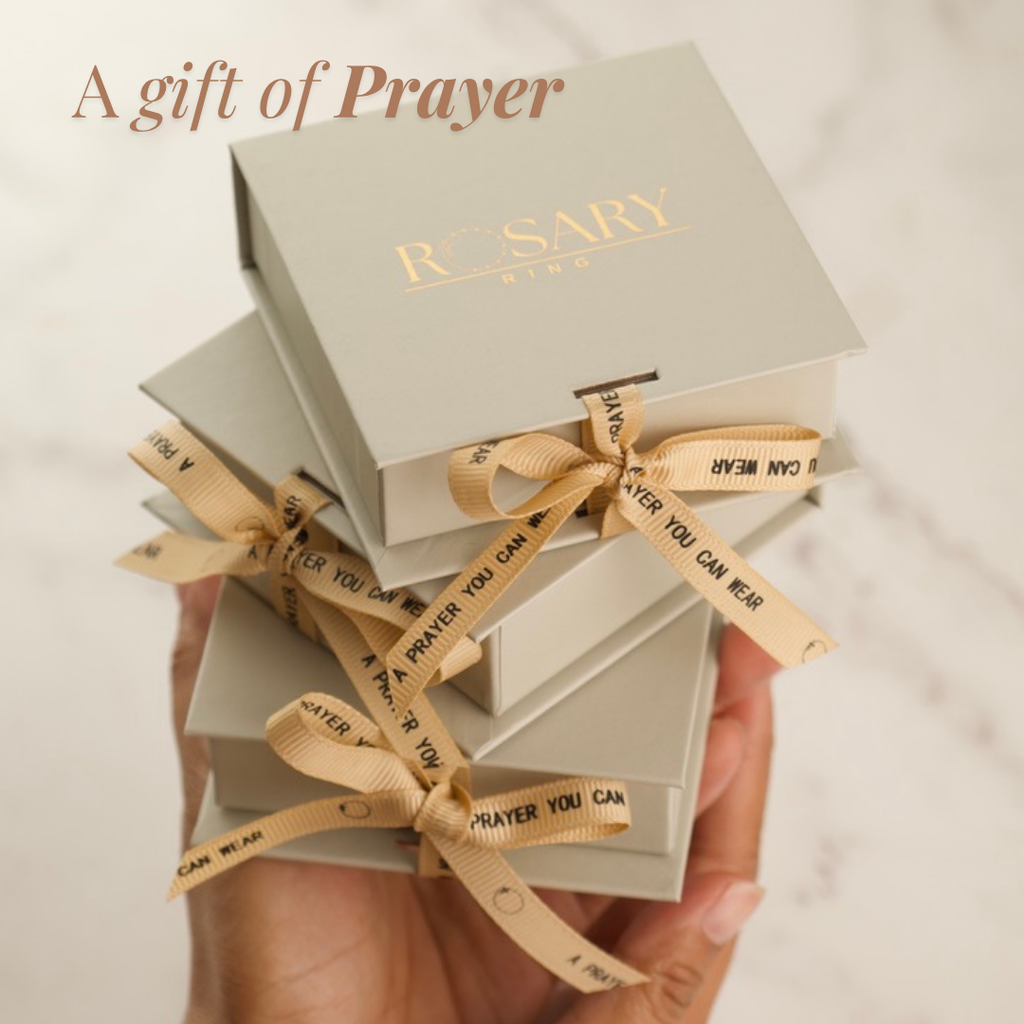 Family Set of 4 Rosary Ring (Choose Your Designs) FREE SHIPPING