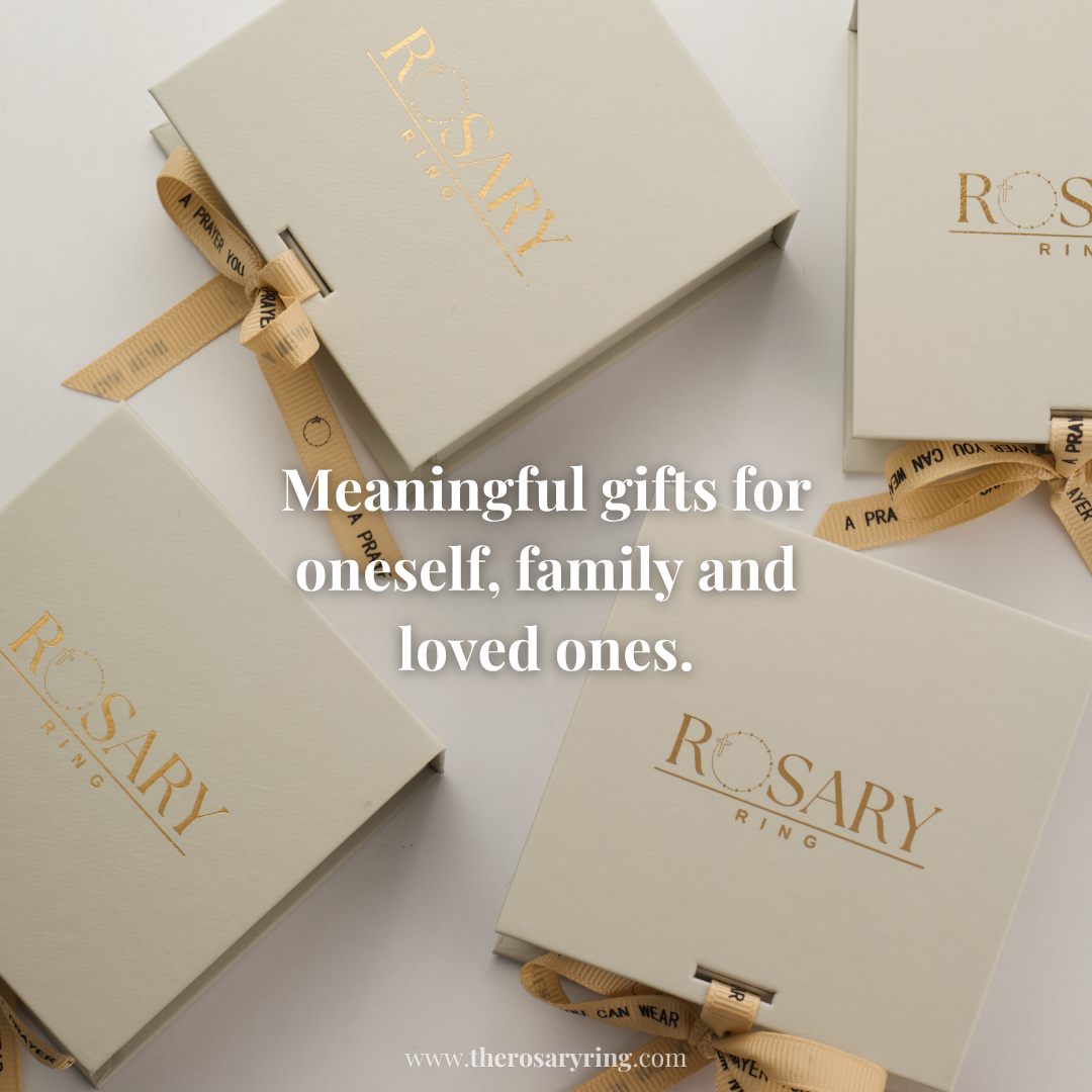 Classic Gold Rosary Ring (Adjustable Size)
