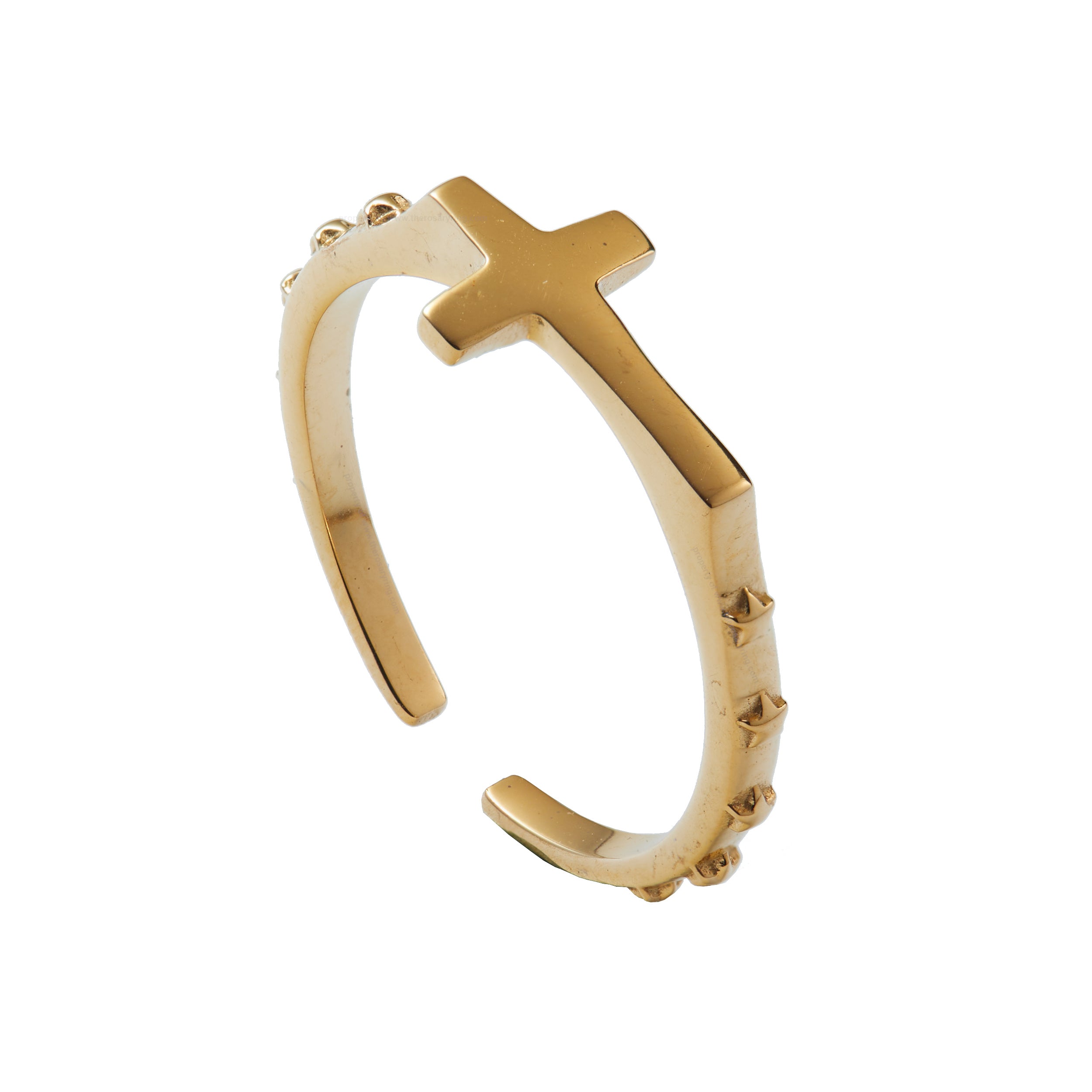 Classic Gold Rosary Ring (Adjustable Size)