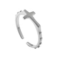 Classic Silver Rosary Ring (Adjustable Size)