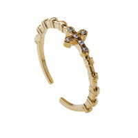 Crystal Gold Rosary Ring (Adjustable Size)